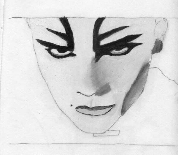 Billy Corgan B+W Painting